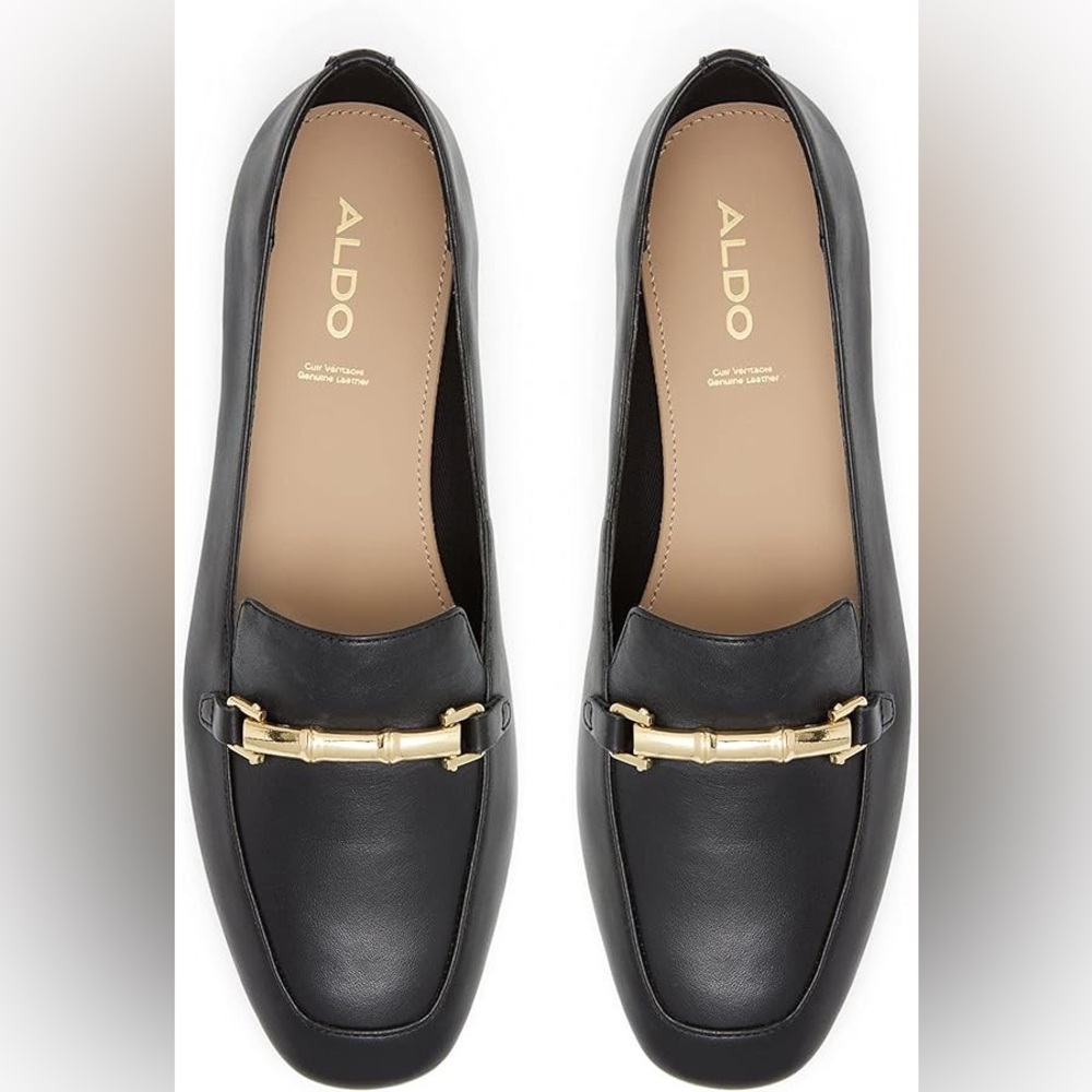 ALDO	Leather Loafers	Black/Gold	10